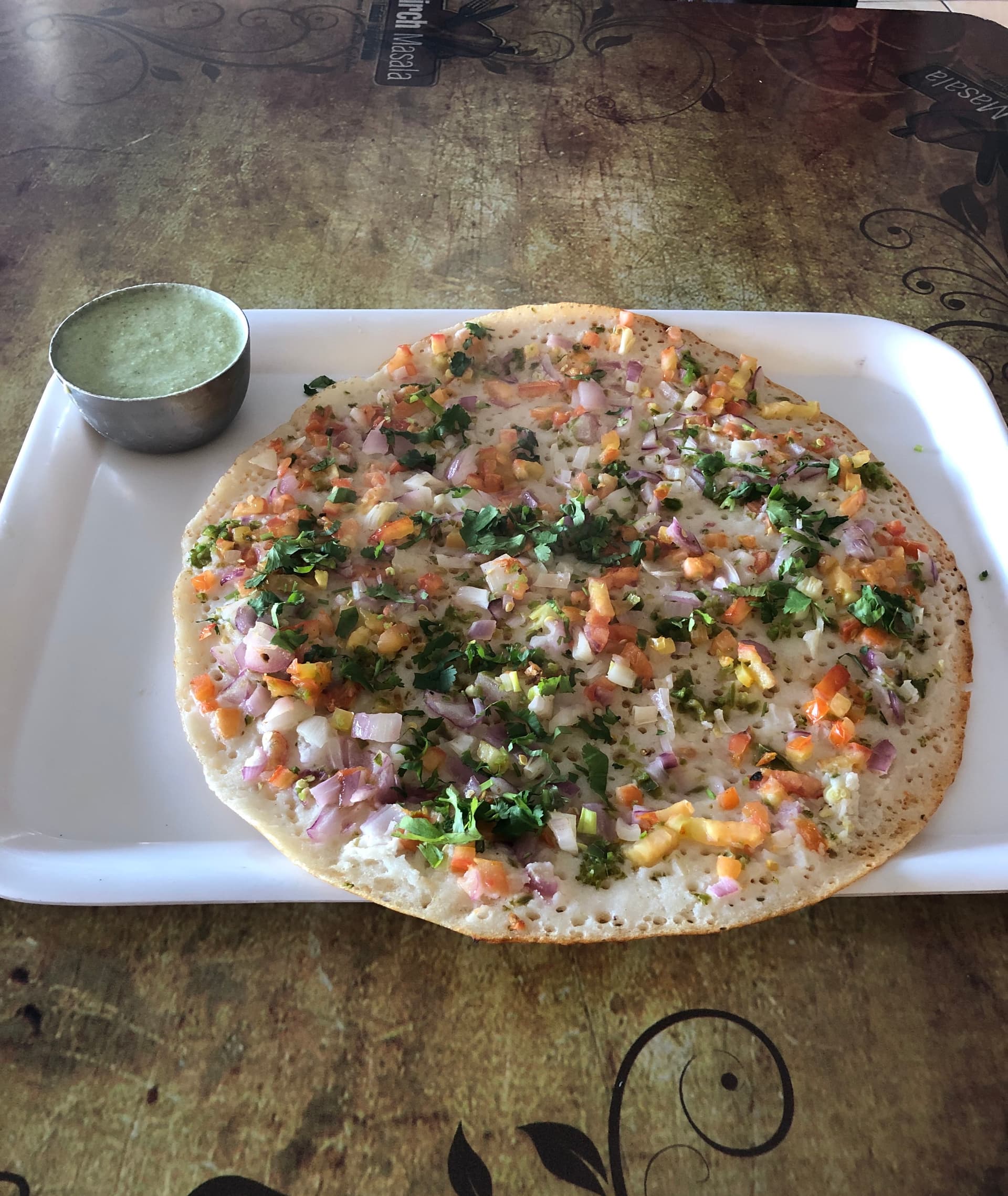 Onion-Tomato-Chili Utthappam